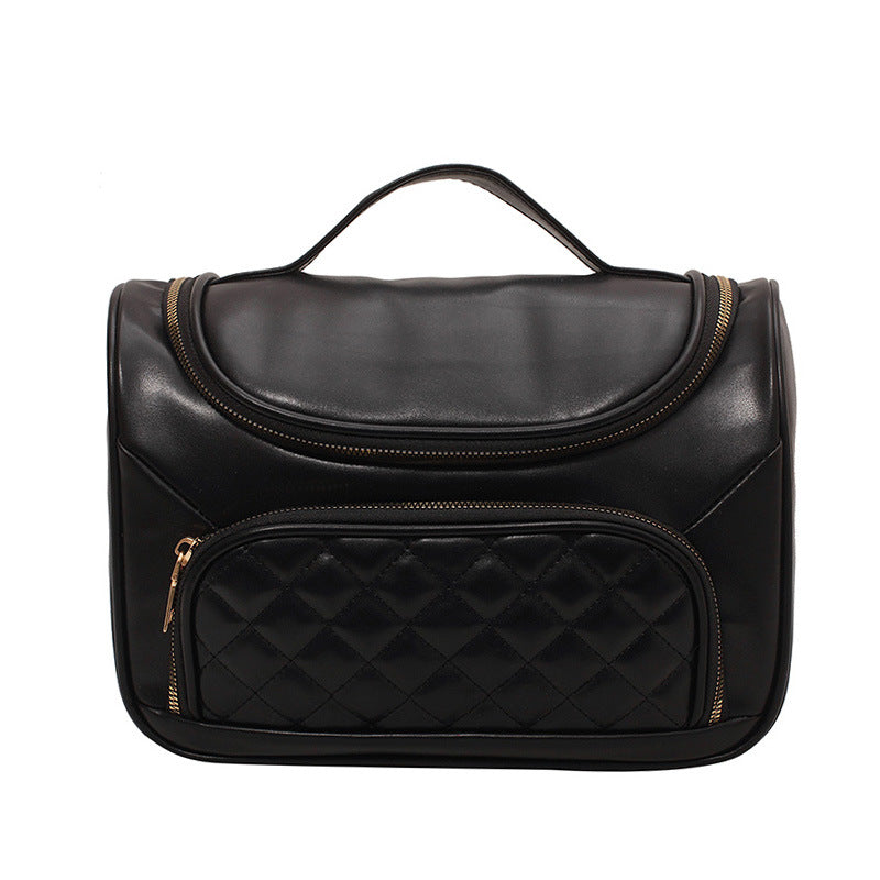 Minimalist Cosmetic Handbag Lightweight Quilted Detail Makeup Organizer