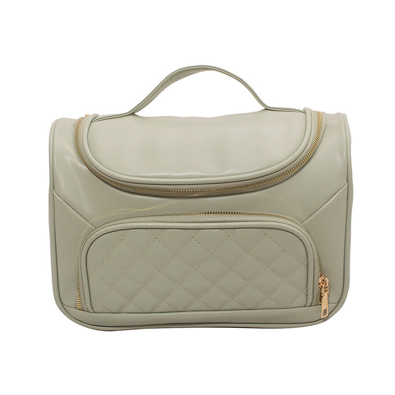 Minimalist Cosmetic Handbag Lightweight Quilted Detail Makeup Organizer