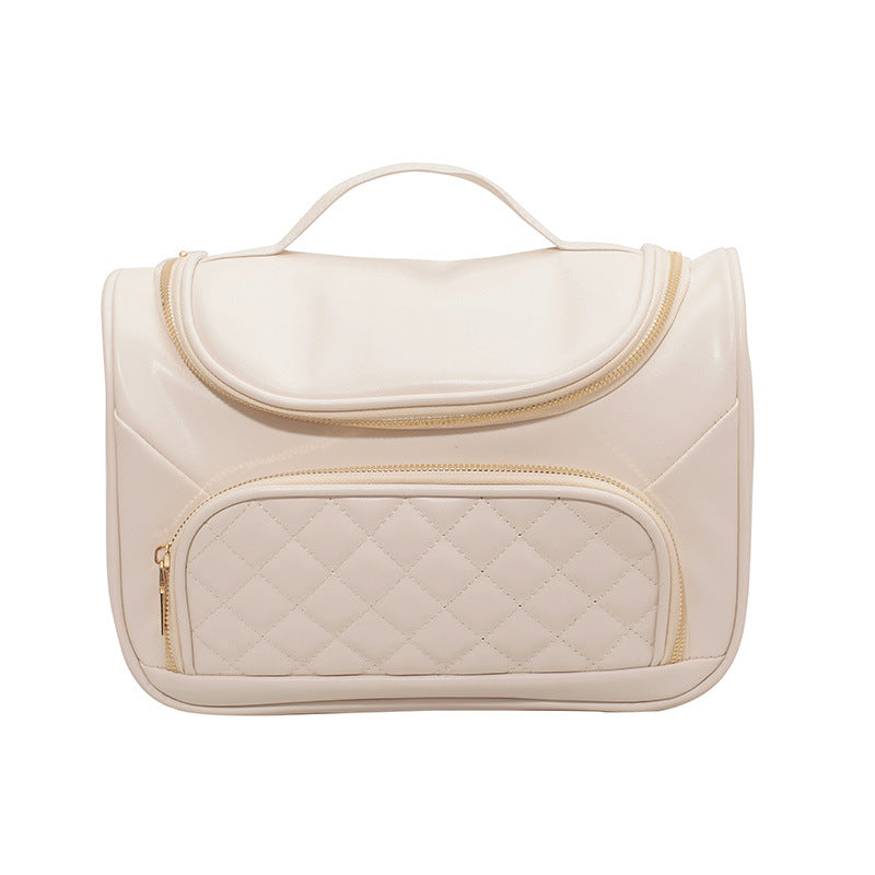 Minimalist Cosmetic Handbag Lightweight Quilted Detail Makeup Organizer