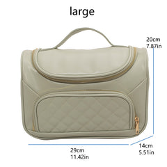 Minimalist Cosmetic Handbag Lightweight Quilted Detail Makeup Organizer