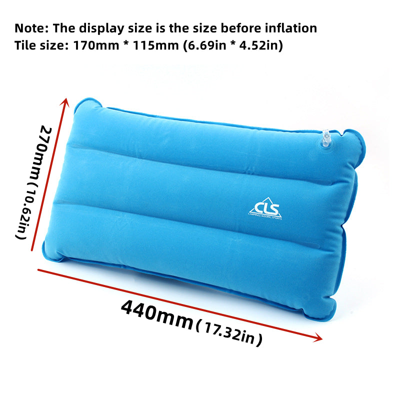Portable Inflatable Camping Travel Pillow Neck Support Sleeping Cushion