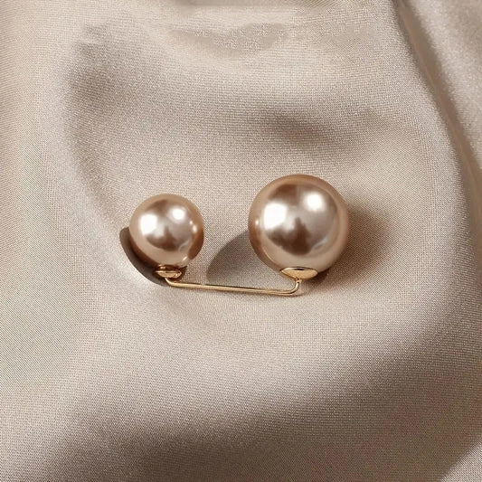 Faux Pearl Pin Buckle Waist Brooch for Clothes Skirt Pants