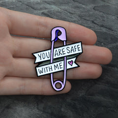 Purple English Letter Accessory Pin