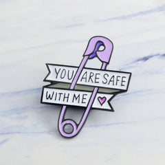 Purple English Letter Accessory Pin
