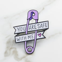 Purple English Letter Accessory Pin