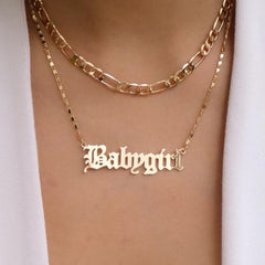 'Babygirl' Charm Necklace Pendant Stainless Steel Collar Gift Girls