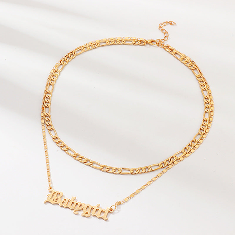 'Babygirl' Charm Necklace Pendant Stainless Steel Collar Gift Girls
