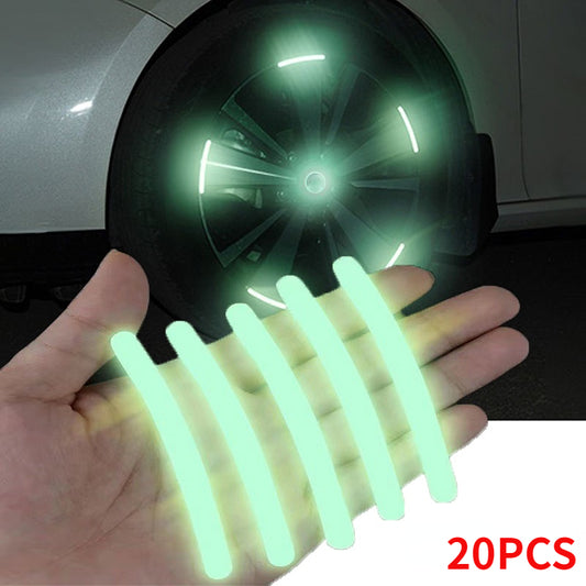 20pcs Reflective Stripe Tape for Car Wheel Hub Safety