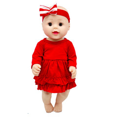 2pcs Doll Dress and Headbands Set Fits 18 Inch Dolls