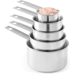 5pcs Stackable Stainless Steel Measuring Cups Kitchen Gadgets