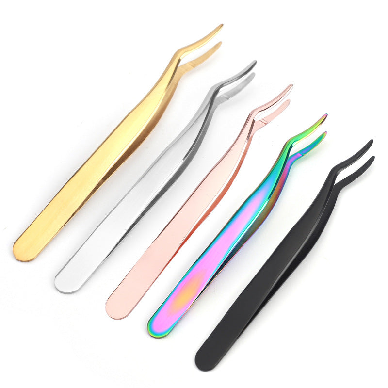 Stainless Steel Eyelashes Applicator Tool Eyelash Extension Tweezers