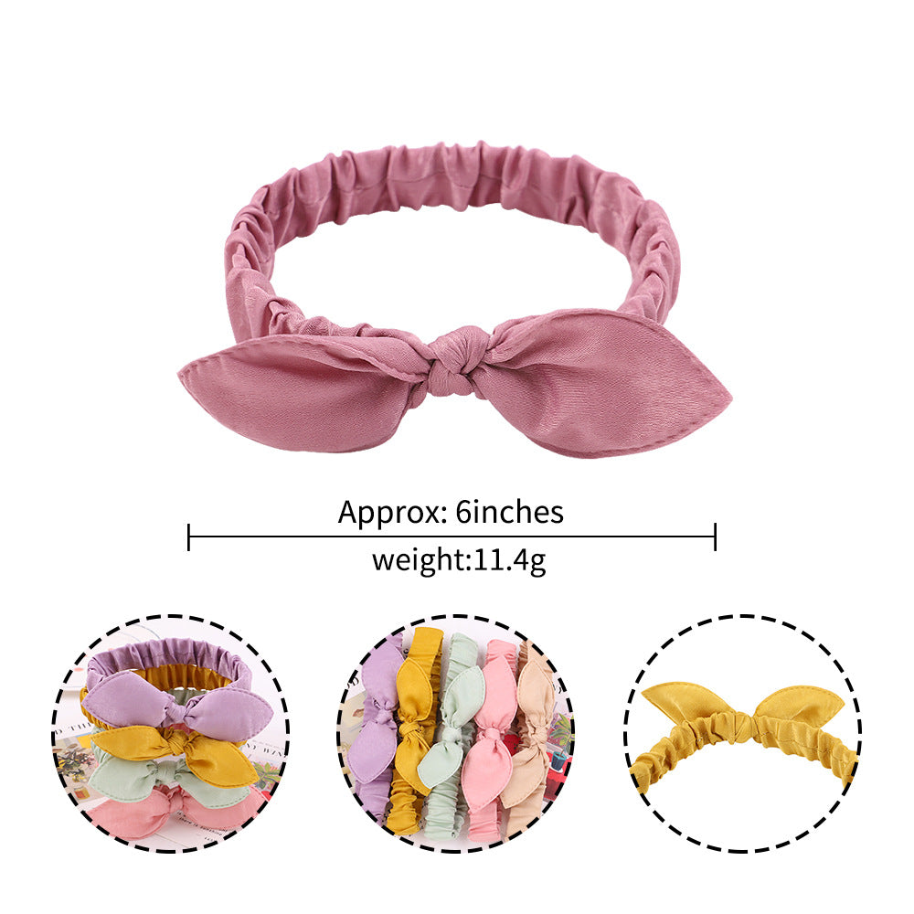 Rabbit Ear Knotted Headband Elastic Headwear Female Hair Accessories