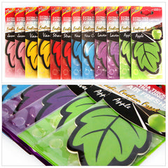 6 Pcs Car Air Freshener Vanilla Scent Tea Paper Hanging Fragrance Leaf Shape