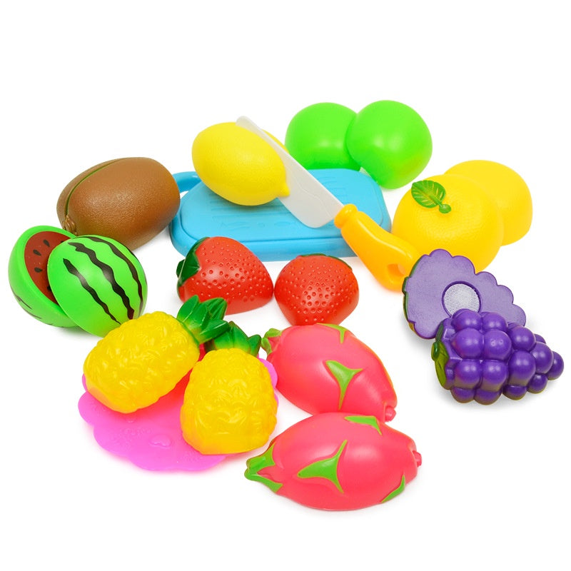12-Piece Kids Fruit & Vegetable Cutting Set for Pretend Play