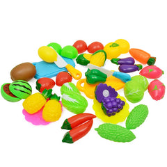12-Piece Kids Fruit & Vegetable Cutting Set for Pretend Play