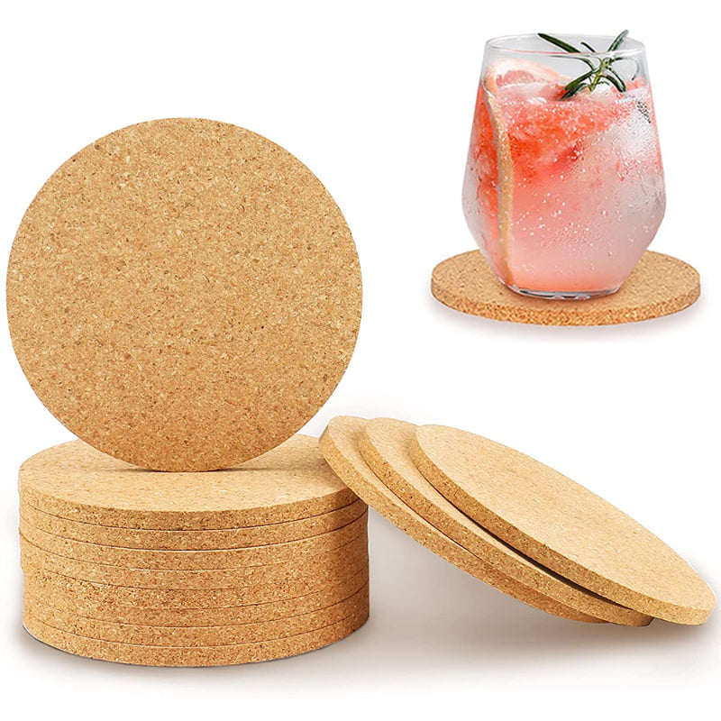5PCS Natural Wood RV Coaster Set - Keep Drinks Secure & Stylish