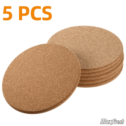 5PCS Natural Wood RV Coaster Set - Keep Drinks Secure & Stylish