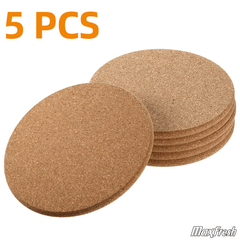 5PCS Natural Wood RV Coaster Set - Keep Drinks Secure & Stylish