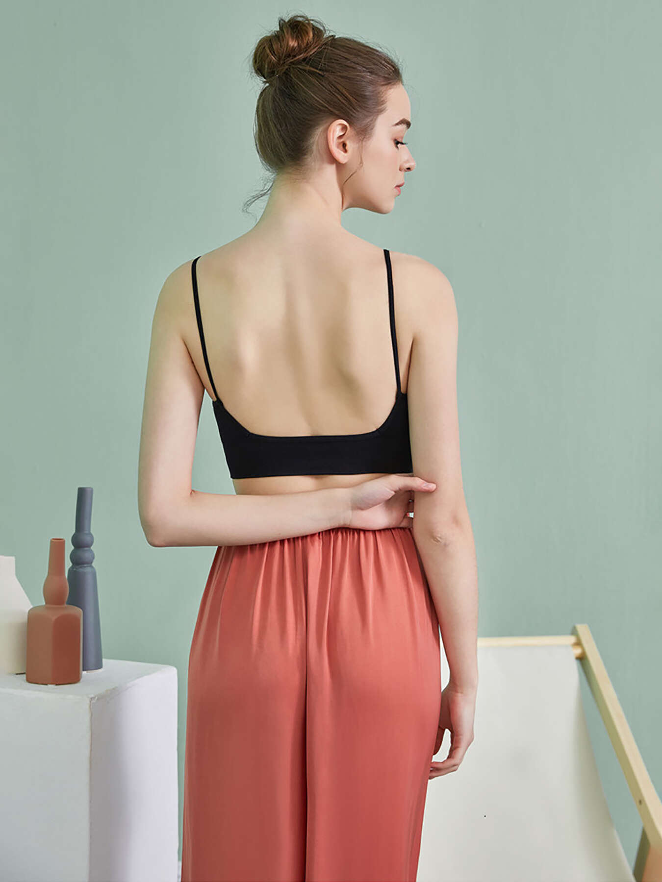 Triangle Cups Sports Bra Push Up Yoga Fitness Bra