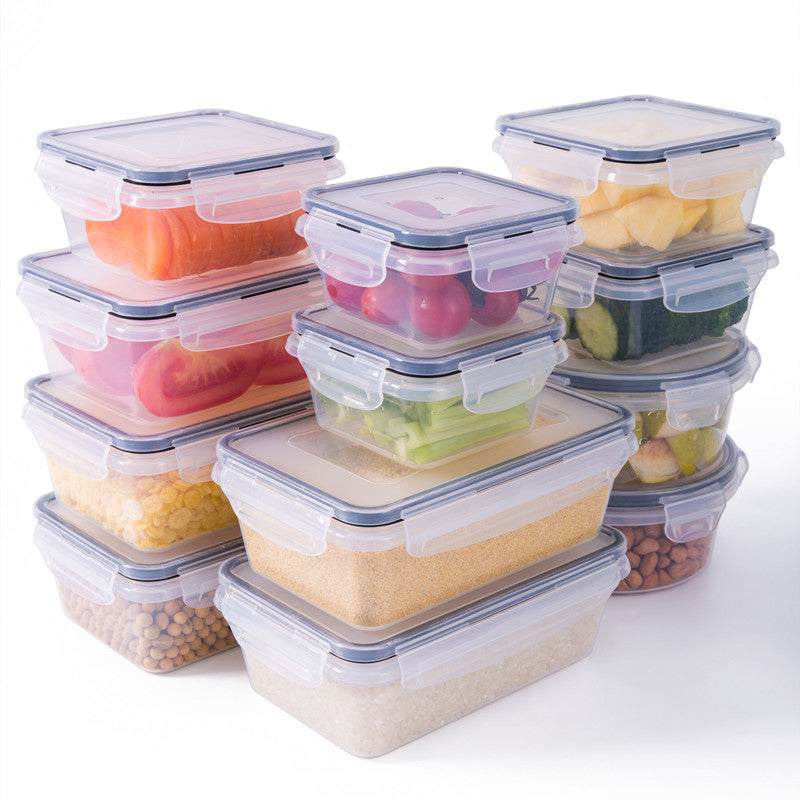 3pcs Airtight Food Containers Clear Storage Boxes Moisture Proof Sealed