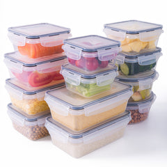 3pcs Airtight Food Containers Clear Storage Boxes Moisture Proof Sealed