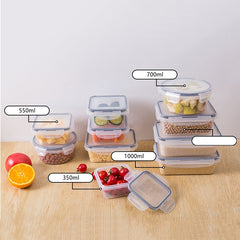 3pcs Airtight Food Containers Clear Storage Boxes Moisture Proof Sealed