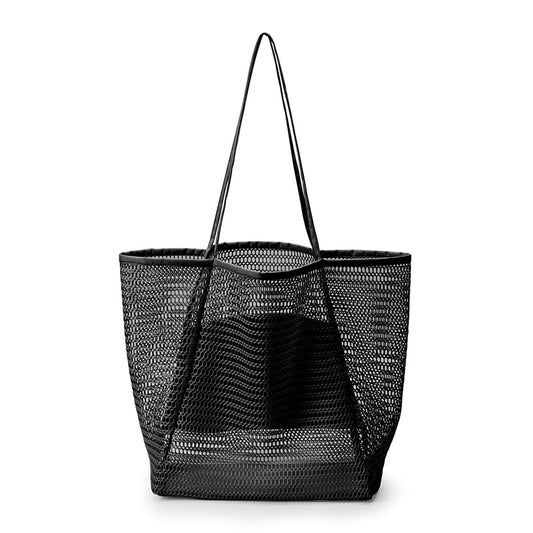 Mesh Beach Shoulder Bag Large Capacity Shopper Totes Handbag