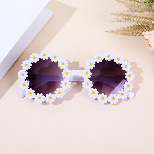 Kids Casual Flower Sun Protection Sunglasses for Boys and Girls