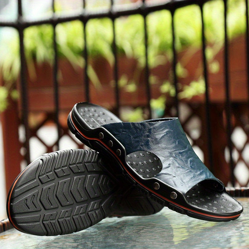 Men's Open Toe Slides Summer Sandals Non Slip