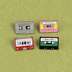 Vintage Video Tape Brooch Pin Jewelry