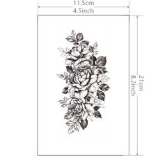 Peony Tattoo Sticker Waterproof Long Lasting Temporary Tattoo Arm Leg Body Art