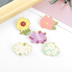 Colorful Sunflower Lily Series Brooch For Clothes And Backpack