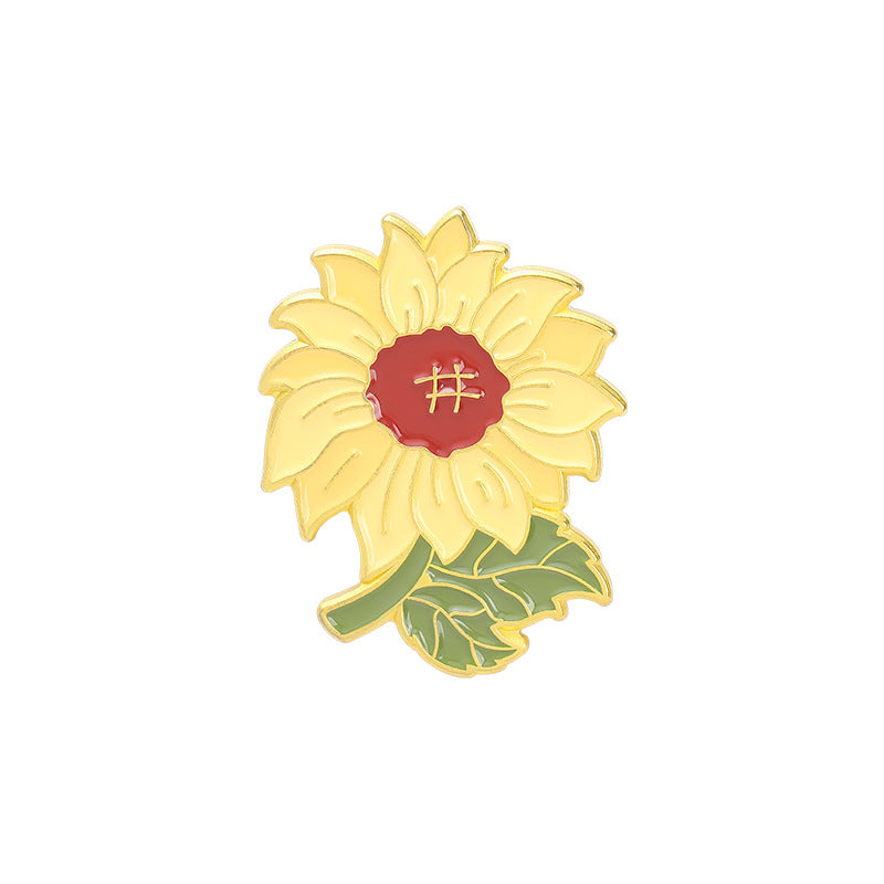 Colorful Sunflower Lily Series Brooch For Clothes And Backpack