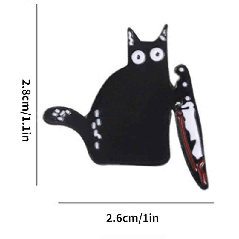 Funny Cat Metal Clothes Brooch - Animals Lover Jewelry