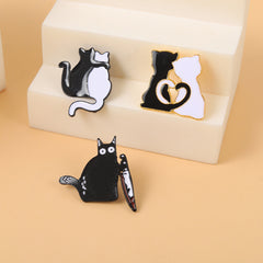 Funny Cat Metal Clothes Brooch - Animals Lover Jewelry
