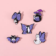 Cartoon Magic Cat Enamel Brooch Kids Accessories For Patry