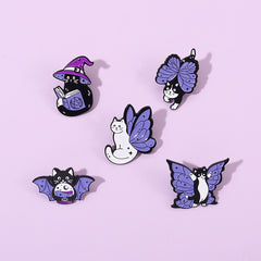 Cartoon Magic Cat Enamel Brooch Kids Accessories For Patry