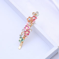 Rhinestone Flower Bobby Pin Head Jewelry Side Clip Hair Accessory