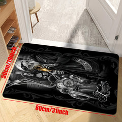 Skull Printed Plush Rug Soft Non Slip Area Rug Living Bedroom Playroom Decor