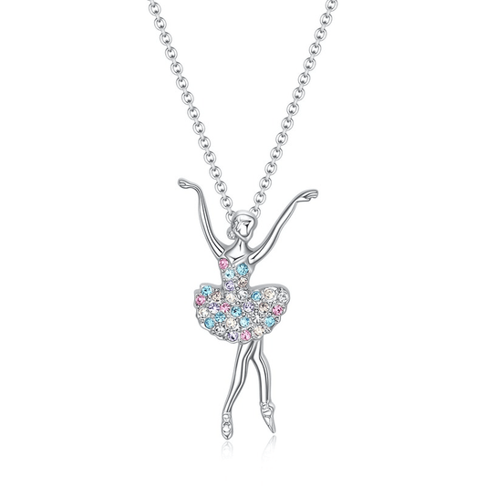 Dance Girl Princess Pendant Necklace for Girls