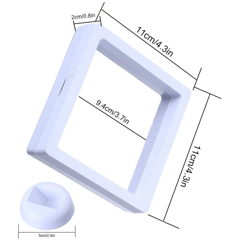 PE Film Suspension Jewelry Display Box Square 3D Album Floating Frame Holder
