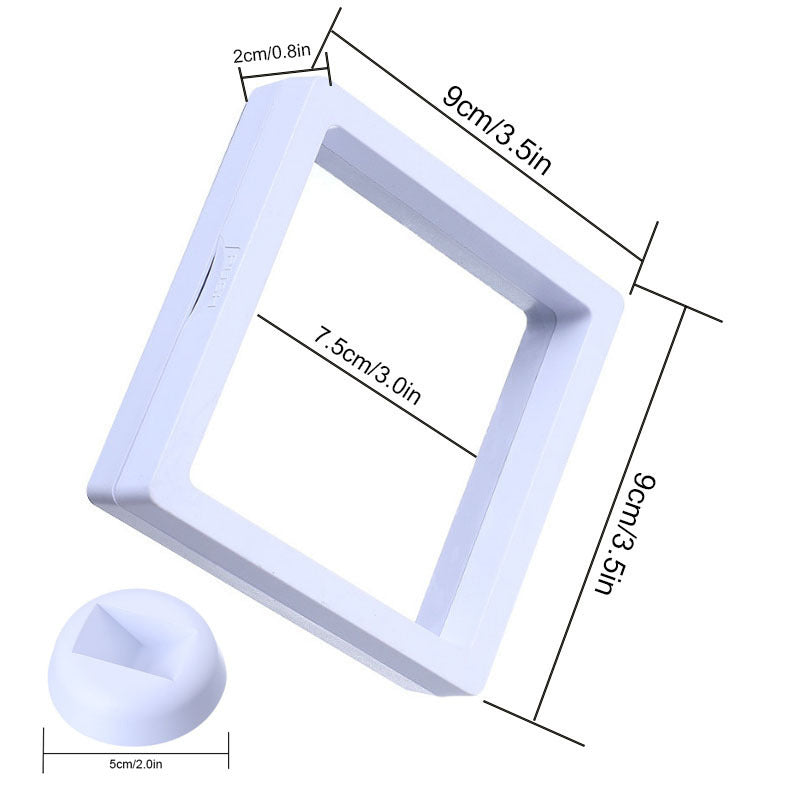 PE Film Suspension Jewelry Display Box Square 3D Album Floating Frame Holder