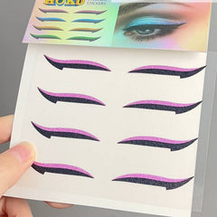 8pcs Glitter Eyeliner Stickers for Double Eyelid - Reusable and Long Lasting