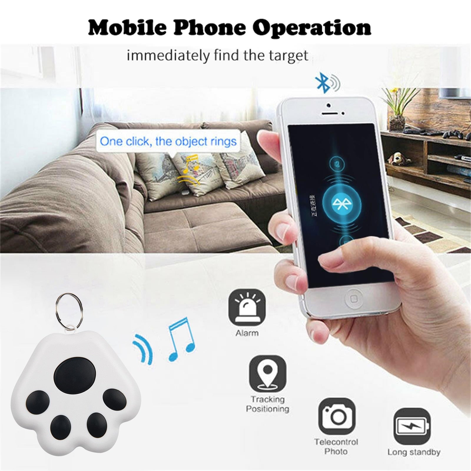 Wireless Phone Alarm Dog Paw Key Chain Locator Anti Lost Device