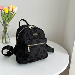 Mini Floral Jacquard Backpack for Work & Travel