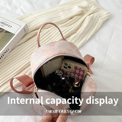 Mini Floral Jacquard Backpack for Work & Travel