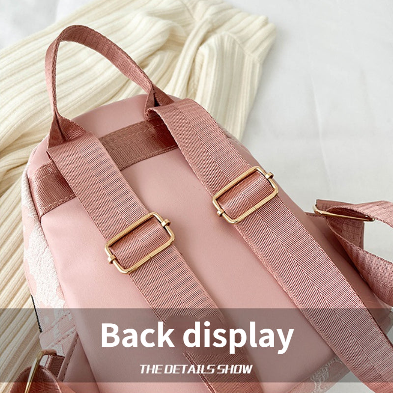 Mini Floral Jacquard Backpack for Work & Travel
