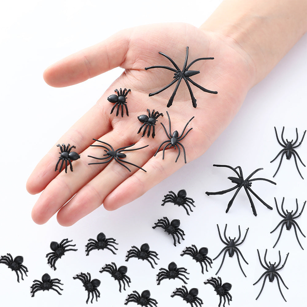 50pcs Spider Trick Toy for Halloween Decorations