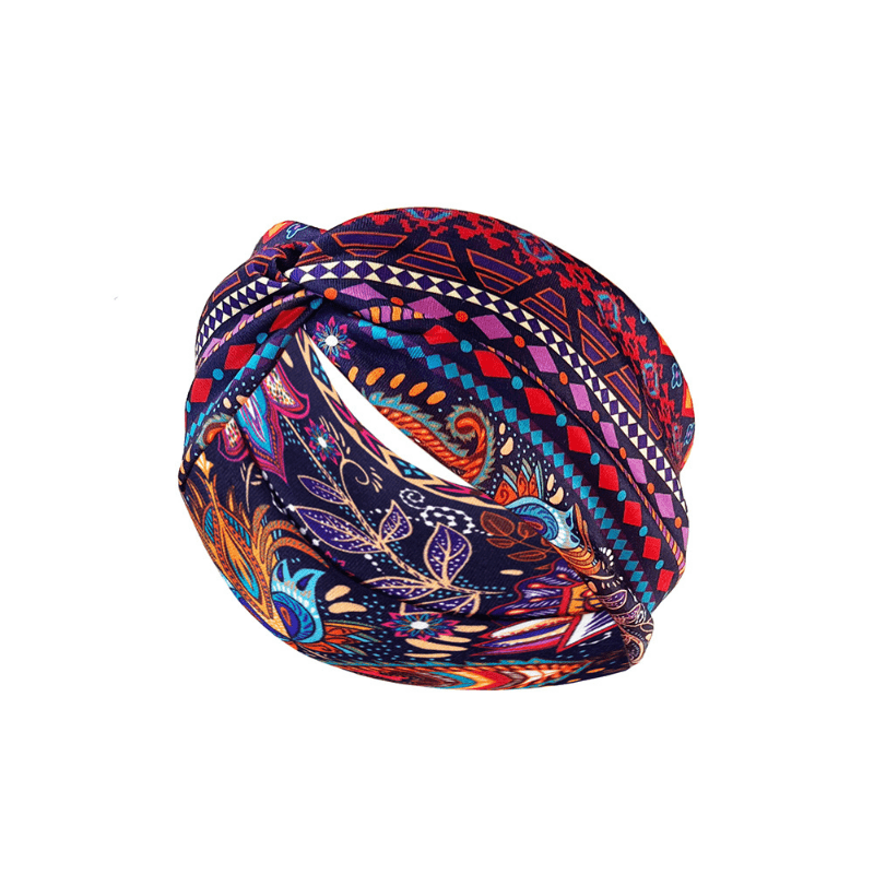 Boho Headband Wide Floral Knot Stretch Turban Head Wrap Hair Scarf Accessories