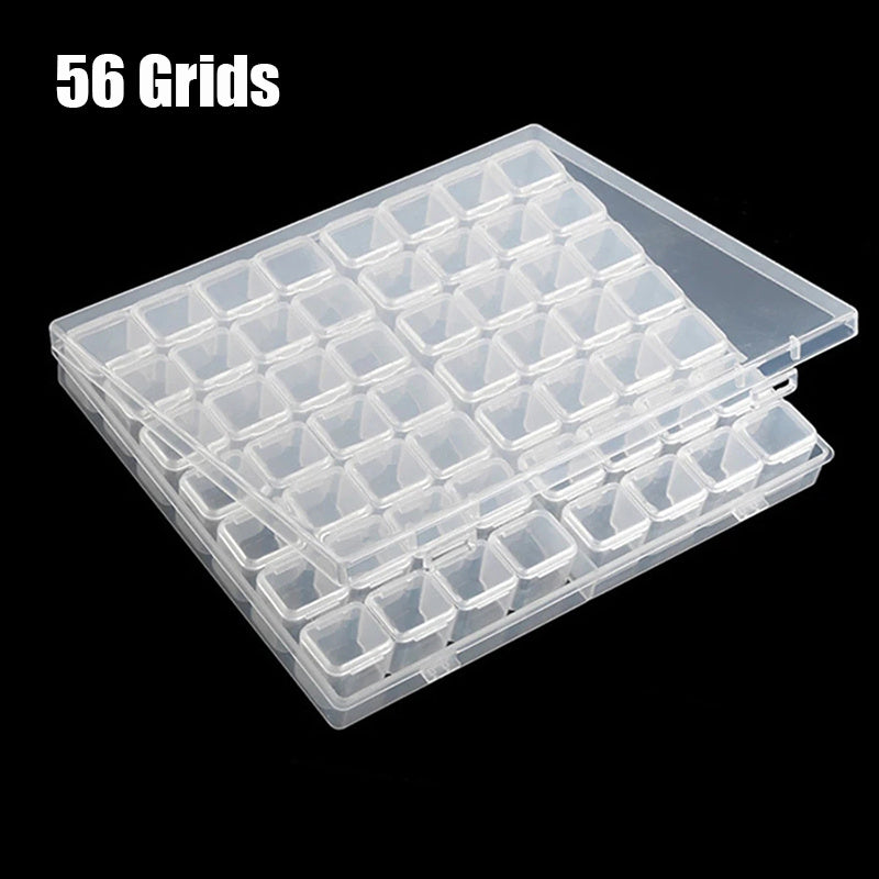 Adjustable Clear Plastic Storage Box Beads Container Organizer